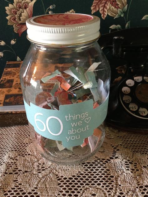 present ideas for mum's 60th birthday